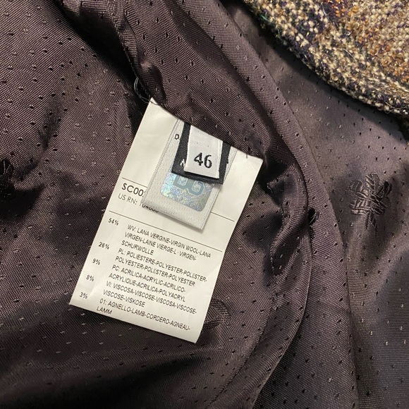 Dolce & Gabbana Brown Tweed Metallic Trench with Leather Detailing - Picture 11 of 14